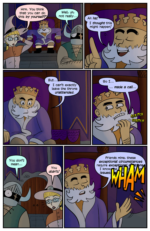 the king redecorated the throne room since the last time we saw it, it will come up in the story, don't worry about it